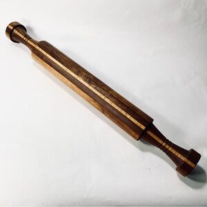 22" Handmade Composite Dark Light Wood Rolling Pin